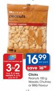 Clicks Peanuts Wasabi, Chutney Or BBQ Flavour-100gm