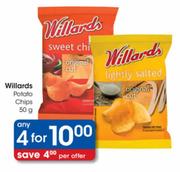 Willards Potato Chips-50gmx4