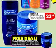 Ingram's For Men Body Lotion Assorted-400ml Bottle/Cream 500ml Tub Each