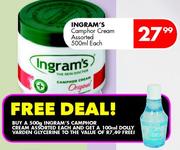 Ingram's Camphor Cream Assorted-500ml Each