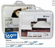 Safeway Deluxe Fitted Electric Underblanket Single-Each