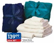 Clicks Home Towel Packs-6 Piece