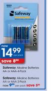 Safeway Alkaline Batteries AA or AAA 2-pack