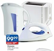Pineware Kettle,Steam Iron or Toaster-each