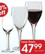 Clicks Home Red or White Wine Glasses