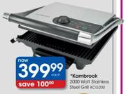 Kambrook 2000 Watt Stainless Steel Grill (KCG200)