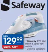 Safeway 1600 Watt Steam & Spray Iron (PIA1873)