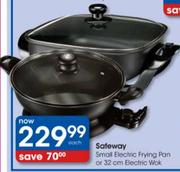 Safeway Small Electric Frying Pan or 32cm Electric Wok-each