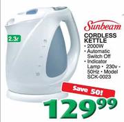 Sunbeam Cordless Kettle-2.3Ltr(SCK-0023)