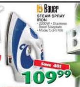 Bauer Steam Spray Iron