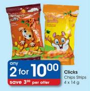 Clicks Chips Strips 4's-2x14g