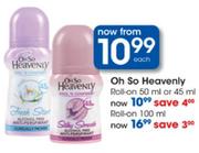 Oh So Heavenly Roll On - 100ml Each
