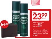 Brut Deodorant - 120ml Each