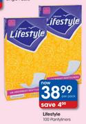 Lifestyle Pantyliners - 100's Per Pack