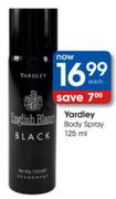 Yardley Body Spray - 125ml Each