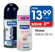 Nivea Roll-on - 50ml Each