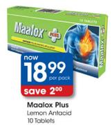 Maalox Lemon Antacid-10 Tabs