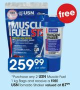USN Muscle Fuel 1 Kg Bags-2's + Free USN Tornado Shaker