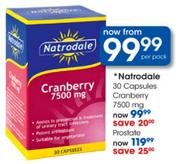 Natrodale Cranberry 7500mg-30 Caps