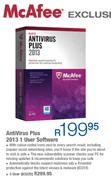 McAfee AntiVirus Plus 2013 3 User Software