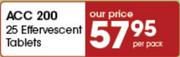 ACC 200 Effervescent Tablets-25 Per Pack