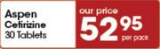 Aspen Cetirizine Tablets-30 Per Pack
