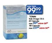 Clicks Kids Omega 3 & 6-60 Capsules