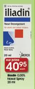 Iliadin 0.05% Nasal Spray-20ml Each