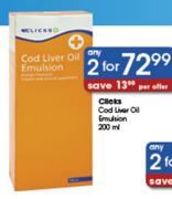 Clicks Cod Liver Oil Emulsion-2x200ml