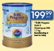 S-26 Progress Gold 3 Growing Up Milk-1.7kg Each