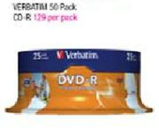 Verbatim 50 Pack CD-R Per Pack