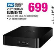 Western Digital 2.5" 500GB Elements