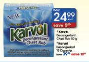 Karvol Decongestant Chest Rub-50g Each