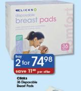 Clicks 36 Disposable Breast Pads