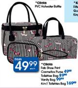 Clicks Fab Shoe Print Cosmetics Purse Each