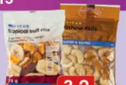 Clicks Fruit & Nut Mix,Mixed Dried Fruit,Nuts Roasted & Salted Or Wasabi Peanuts-100g Per Pack