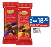 Beacon Chocolate Slabs-2 x 90gm