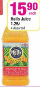Halls Juice-1.25L Each