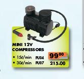 Mini Compressors-12v 15L/Min
