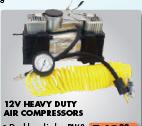 Heavy Duty 12v Air Compressors Double Cylinder-56L/Min
