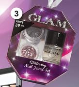 Glittering Nail Jewel Set