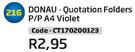 Donau Quotation Folders P/P A4 Violet CT170200123