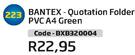 Bantex Quotation Folder PVC A4 Green BXB320004
