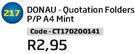 Donau Quotation Folders P/P A4 Mint CT170200141