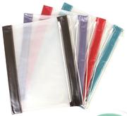 A4 Book Bag With 2 Zips ANd 2 Compartments PVC Purple KNFB8007P