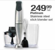 Platinum Stainless Steel Stick Blender-Per Set