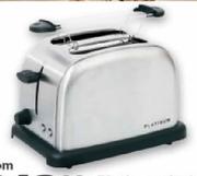 Platinum Stainless Steel 2-Slice Toaster With Bread Tray