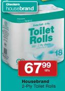 Housebrand 2-Ply Toilet Rolls-18's