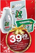 Auto Washing Powder-2kg/Liquid-1.5L/Power Capsules-14's Each