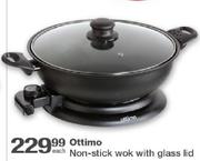 Ottimo Non-Stick Wok With Glass Lid